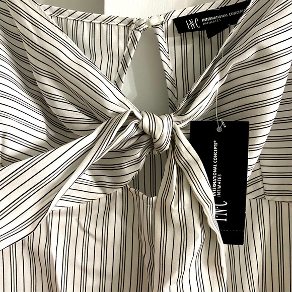 ๐PRICE DROP๐ NWT INC Intl Concepts Striped Knot Front Satin Cami (Macy's) - Picture 4 of 5
